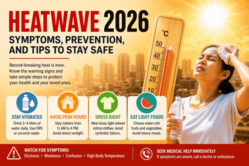 Heatwave 2026: Symptoms, Prevention, and Tips to Stay Safe