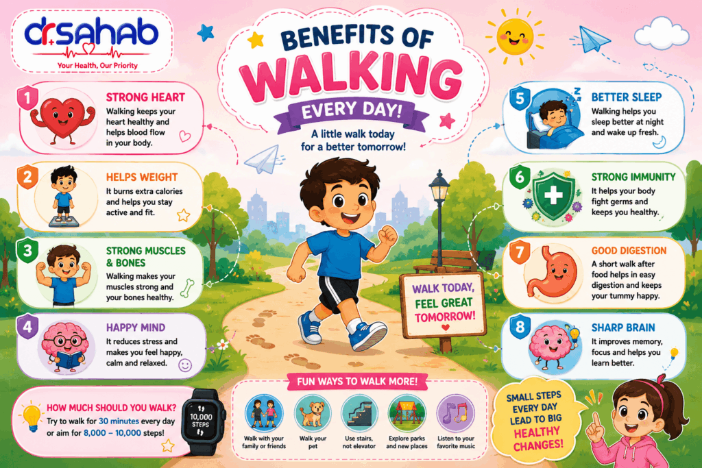 Person walking outdoors for better health and fitness